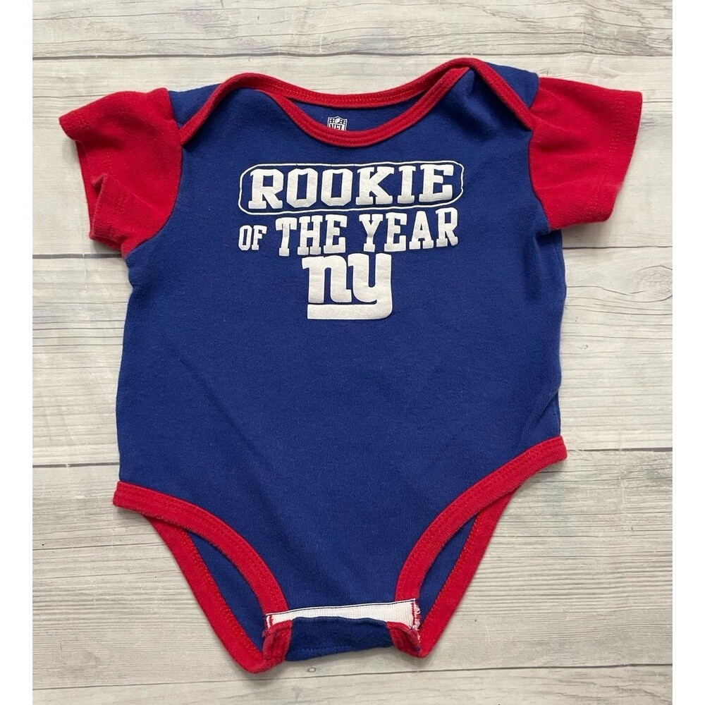 NFL New York NY Giants Football Baby Onesie Bodysuit Outfit, Size 12 months